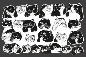 Girl hugs a Scottish fold cat tattoo idea