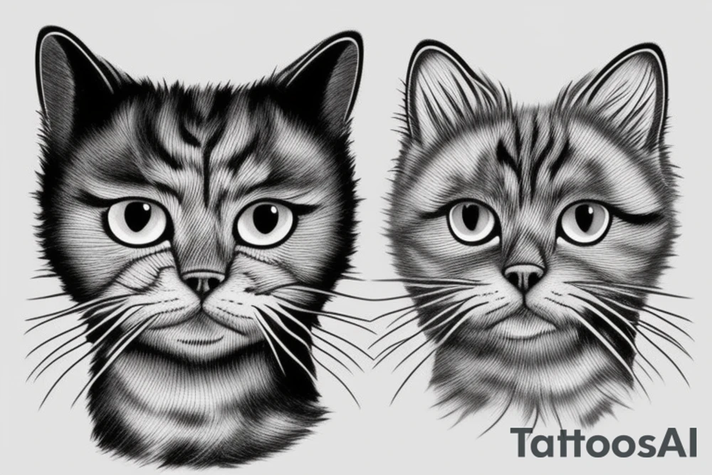 Scottish fold cat tattoo idea