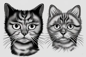 Scottish fold cat tattoo idea
