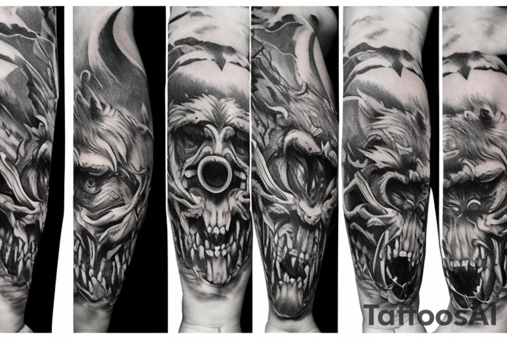 Fenrir yormungand tattoo idea