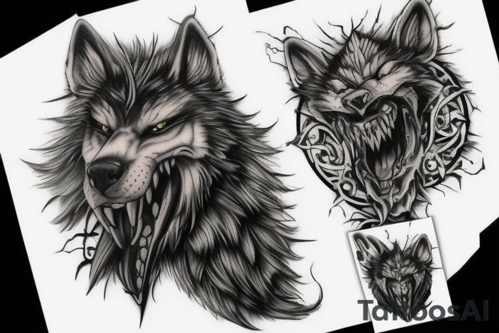 Fenrir yormungand tattoo idea