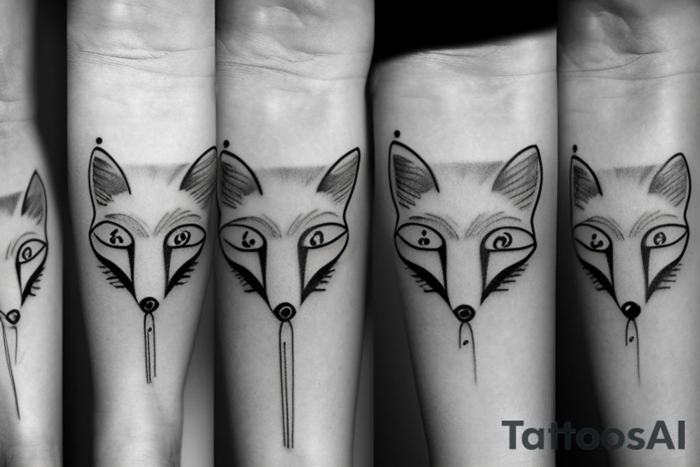 fox smoking cigarette tattoo idea