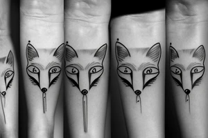 fox smoking cigarette tattoo idea