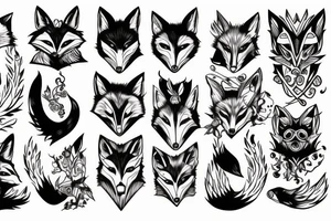 Evil fox tattoo idea