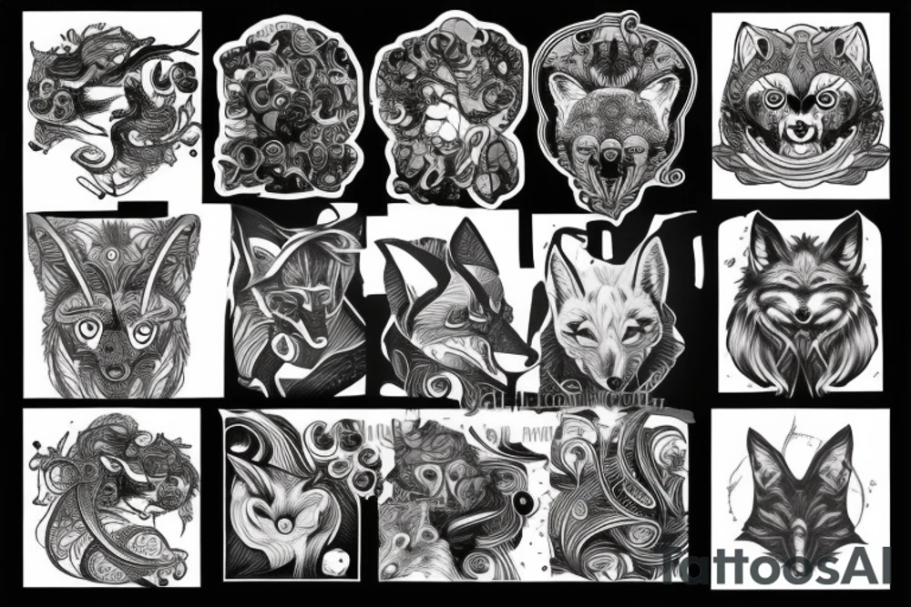 Evil fox tattoo idea