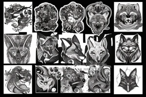 Evil fox tattoo idea