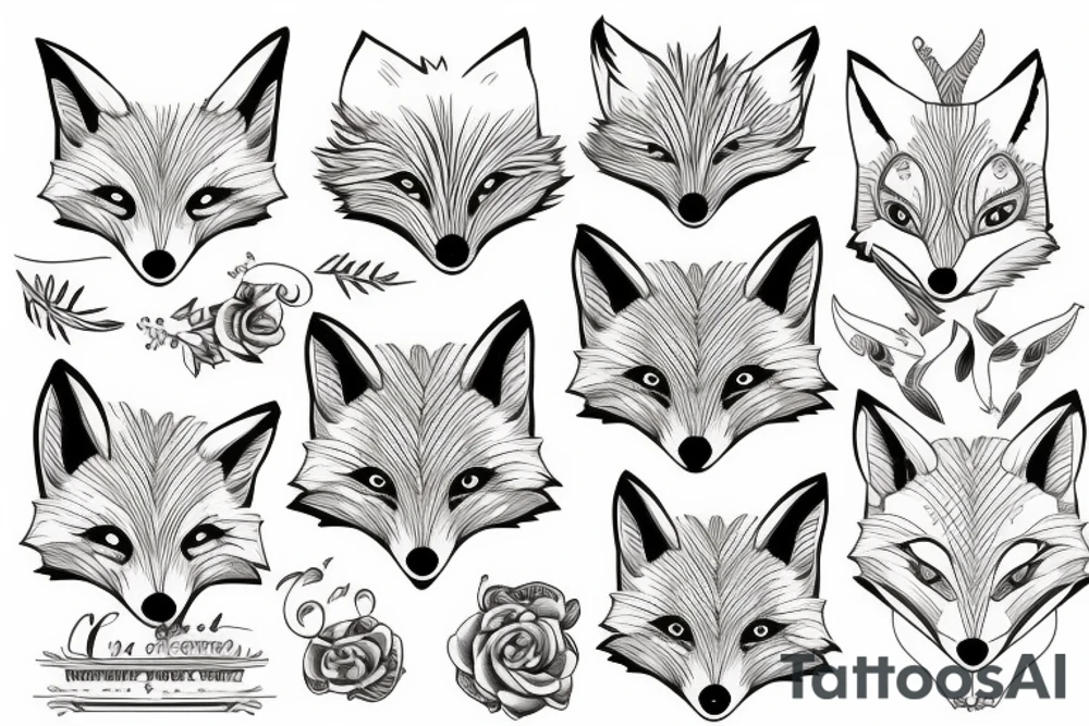Evil fox tattoo idea
