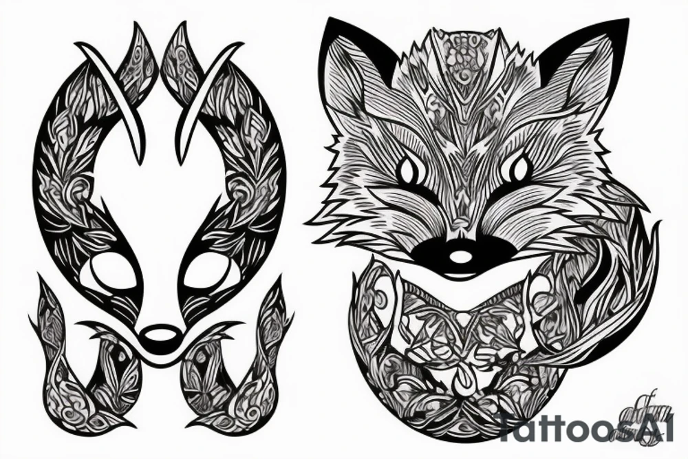 Evil fox tattoo idea