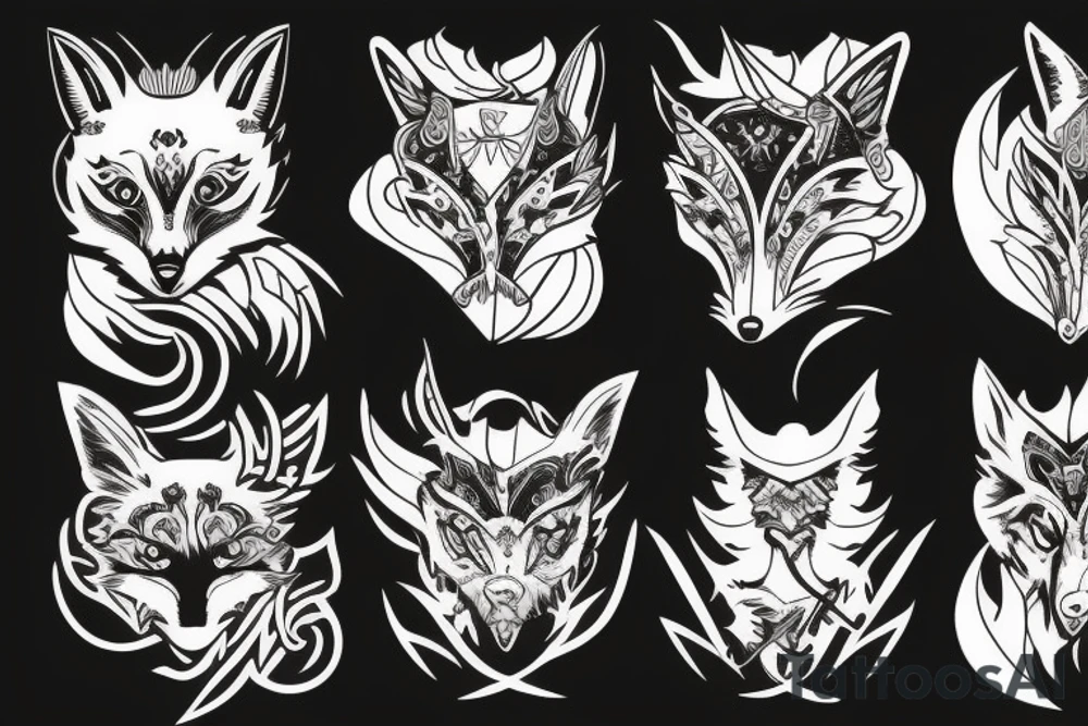 Demon fox tattoo idea