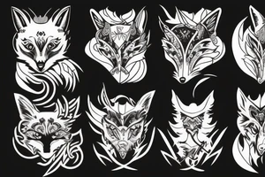 Demon fox tattoo idea