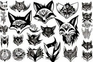 Demon fox tattoo idea