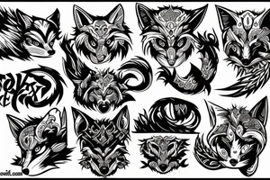 Demon fox tattoo idea