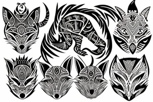 Demon fox tattoo idea
