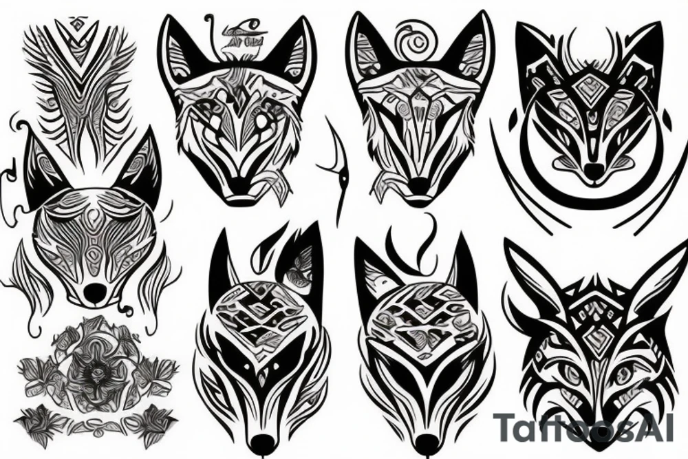Demon fox tattoo idea