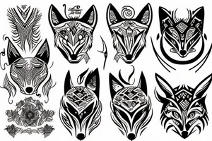 Demon fox tattoo idea