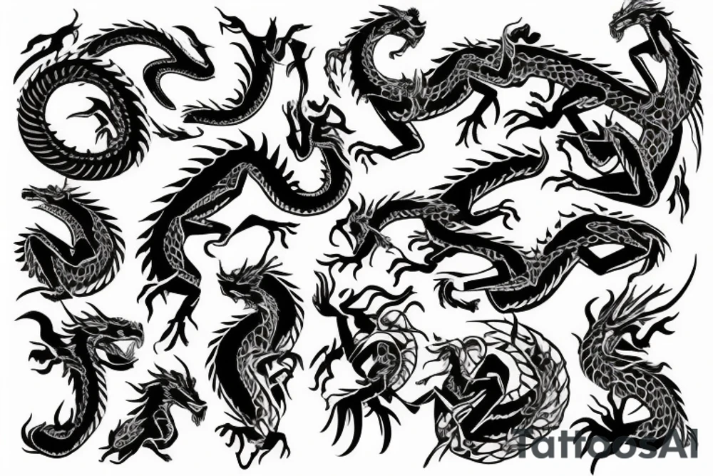 A dragon around neck tattoo idea