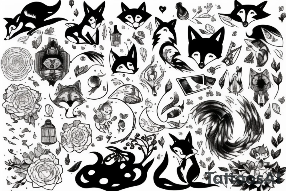 Fox girl tattoo idea