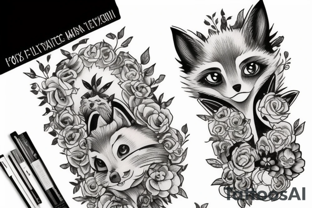 Fox girl tattoo idea