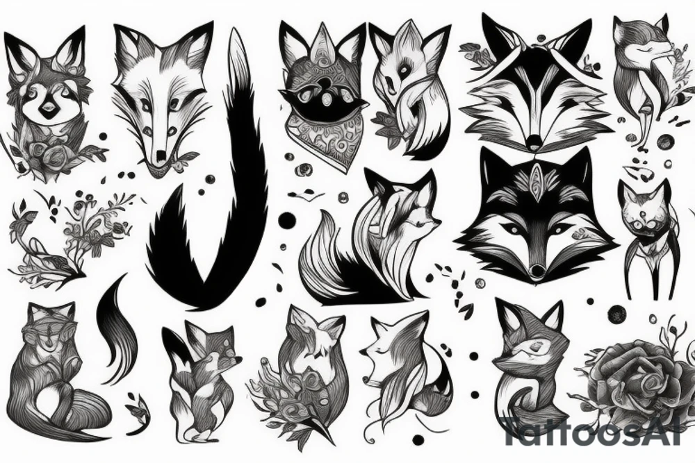 Fox woman tattoo idea