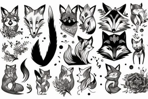 Fox woman tattoo idea