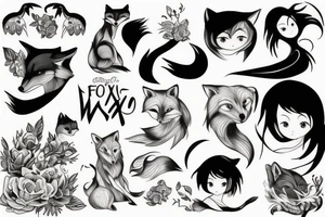 Fox woman tattoo idea