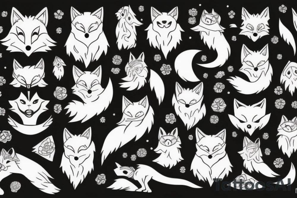Fox woman tattoo idea