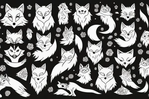 Fox woman tattoo idea