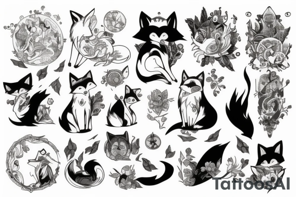 Fox woman tattoo idea
