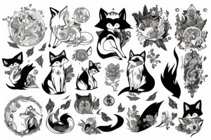 Fox woman tattoo idea