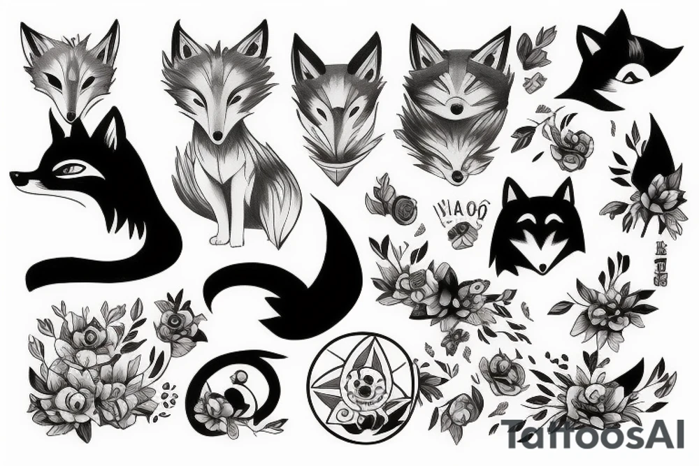 Fox woman tattoo idea