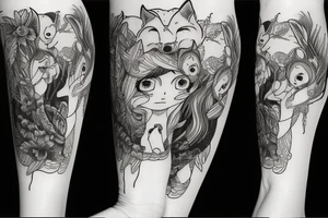 Fox woman tattoo idea