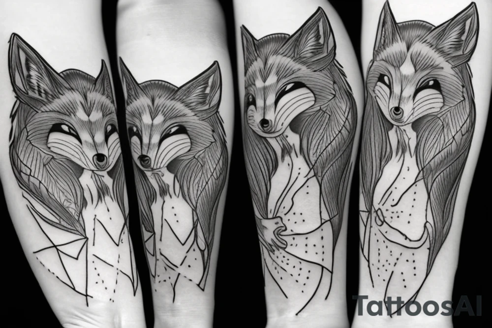 Fox woman tattoo idea