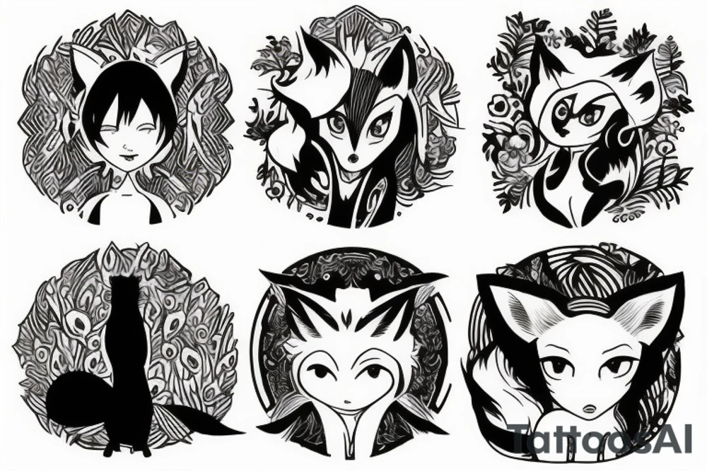 Fox woman tattoo idea