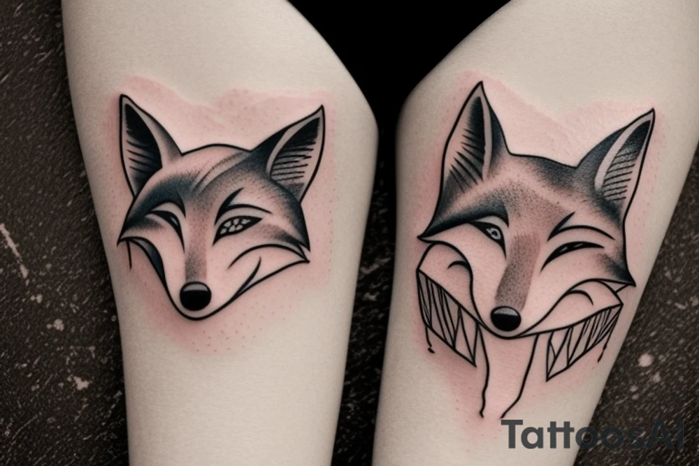 Fox woman tattoo idea