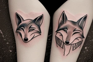 Fox woman tattoo idea