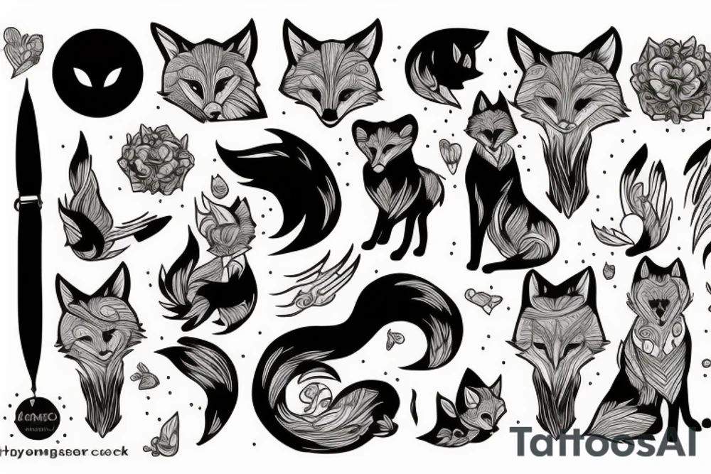 Fox woman tattoo idea