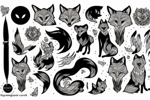 Fox woman tattoo idea