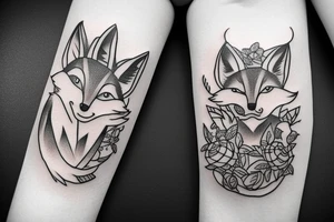 Fox woman tattoo idea