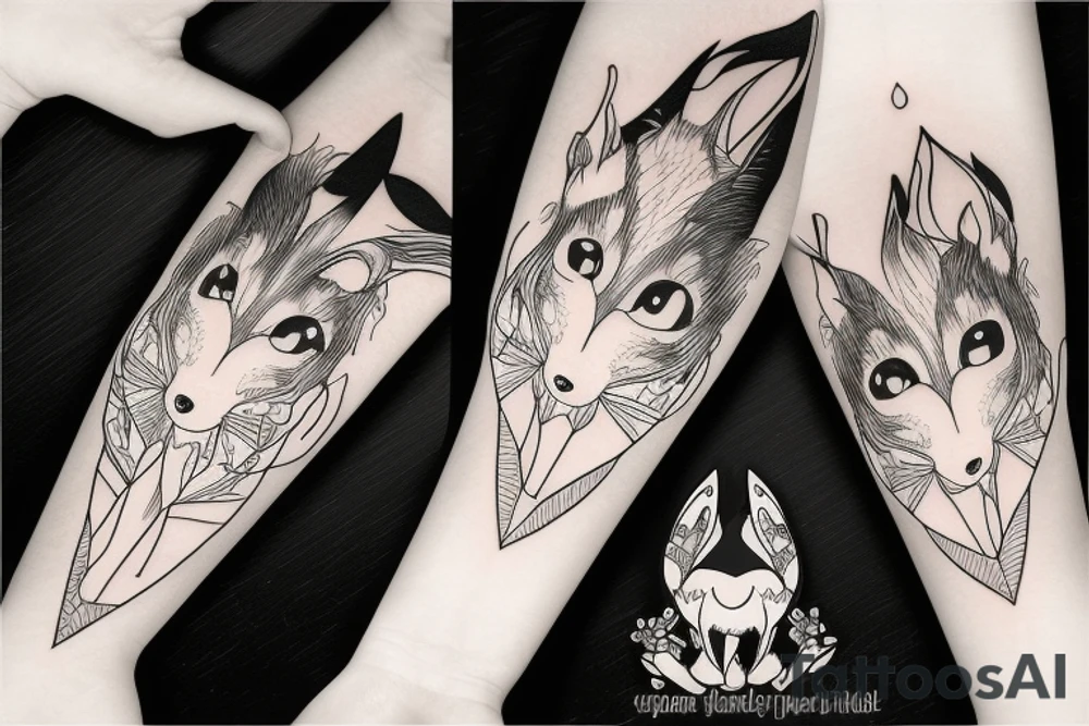 Fox woman tattoo idea