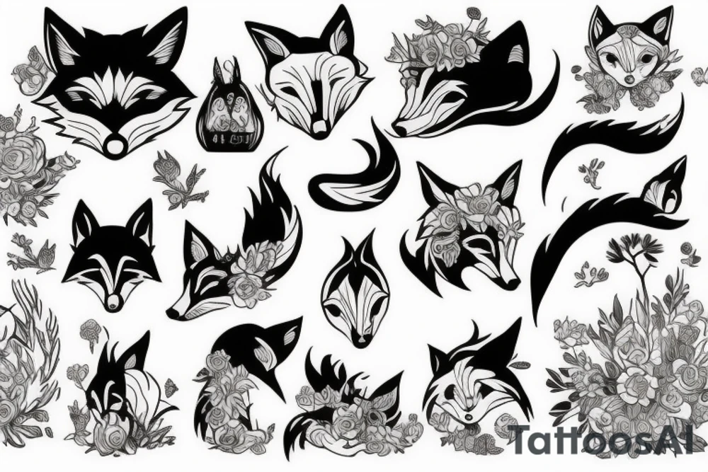 Fox woman tattoo idea
