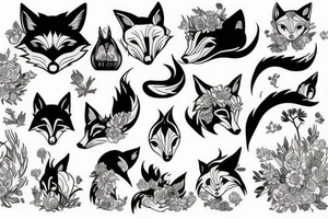 Fox woman tattoo idea