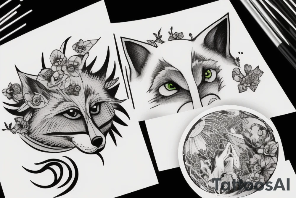 Fox woman tattoo idea