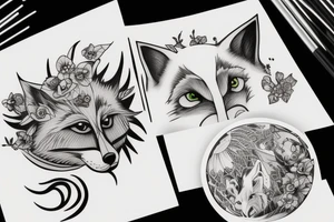 Fox woman tattoo idea