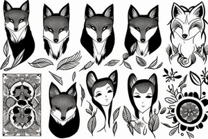 Fox woman tattoo idea