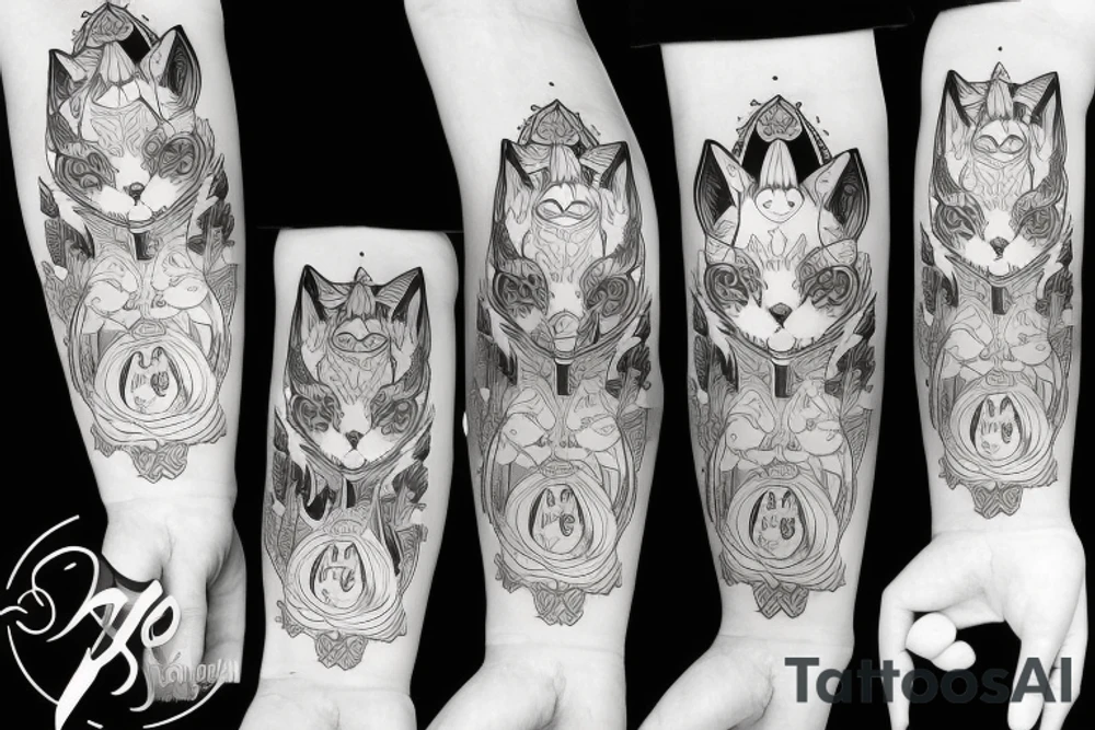 Fox woman tattoo idea