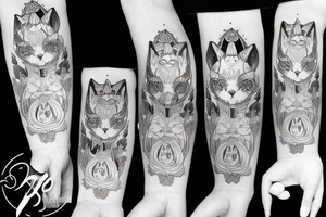Fox woman tattoo idea