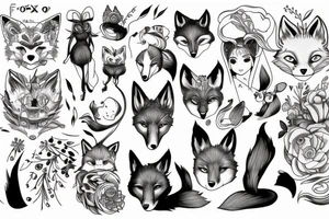 Fox woman tattoo idea