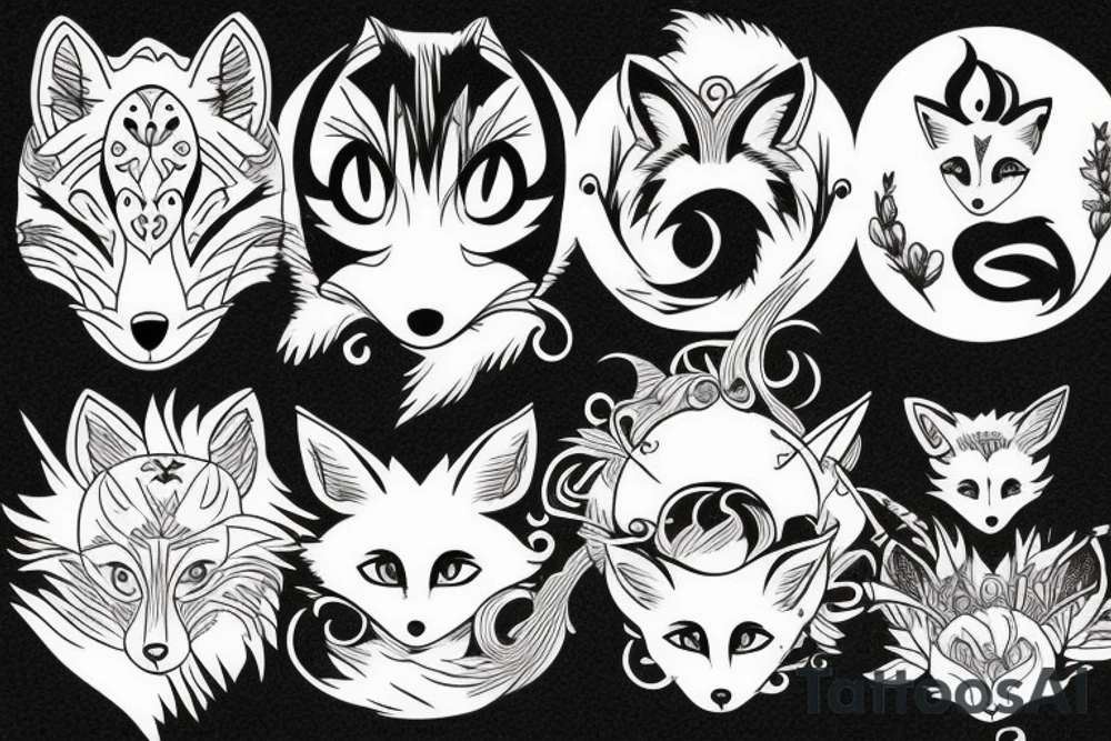 Fox woman tattoo idea