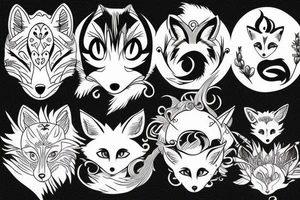 Fox woman tattoo idea