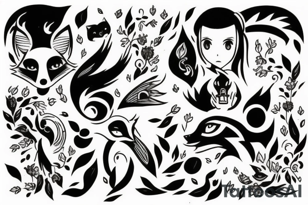 Fox woman tattoo idea